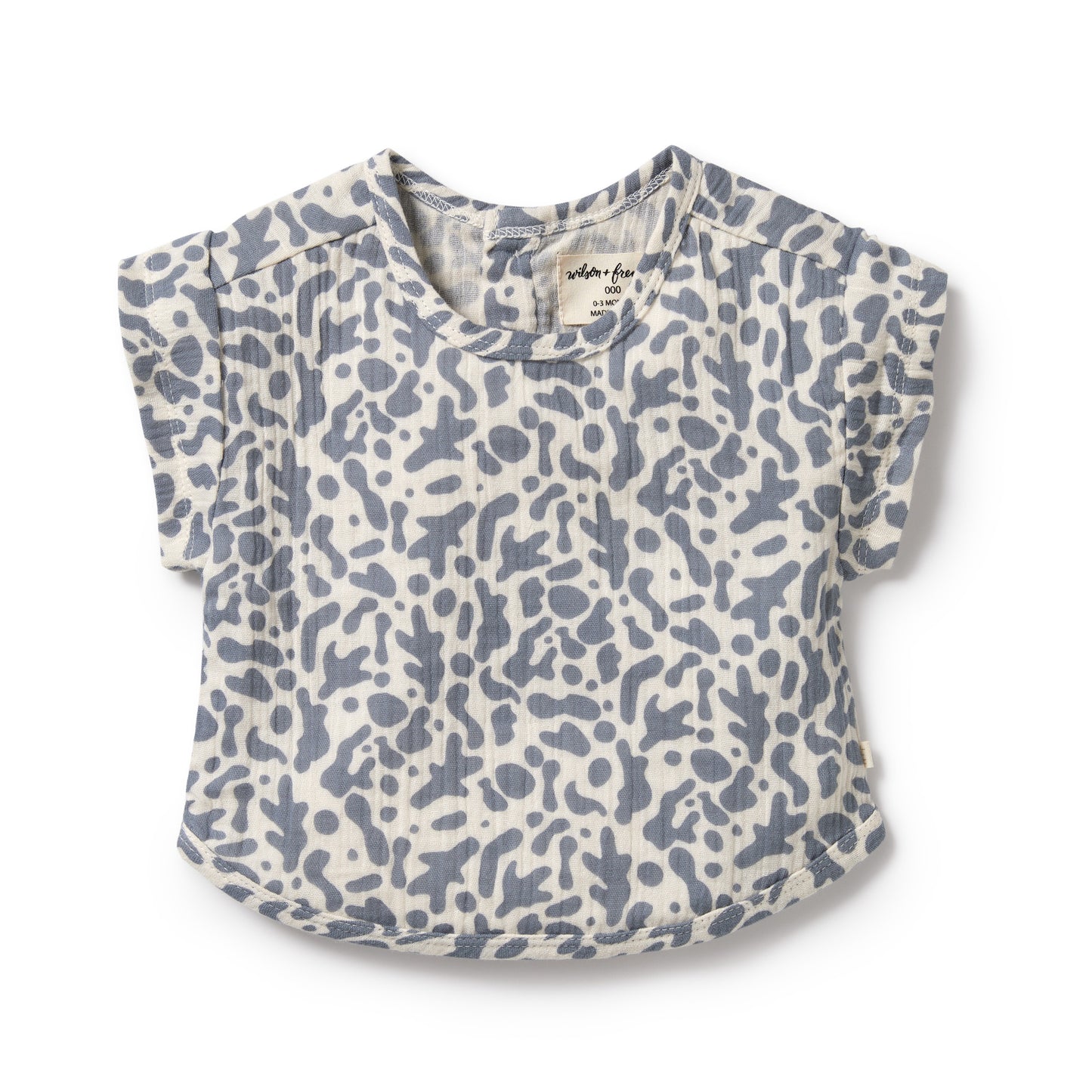 Wilson & Frenchy Blue Coral Organic Crinkle Tee