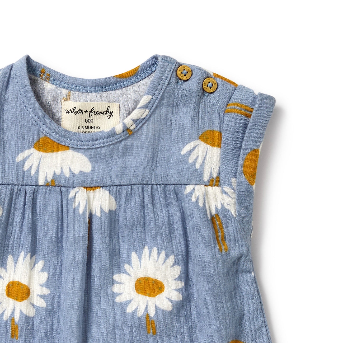 Wilson & Frenchy Daisy Floral Organic Crinkle Playsuit