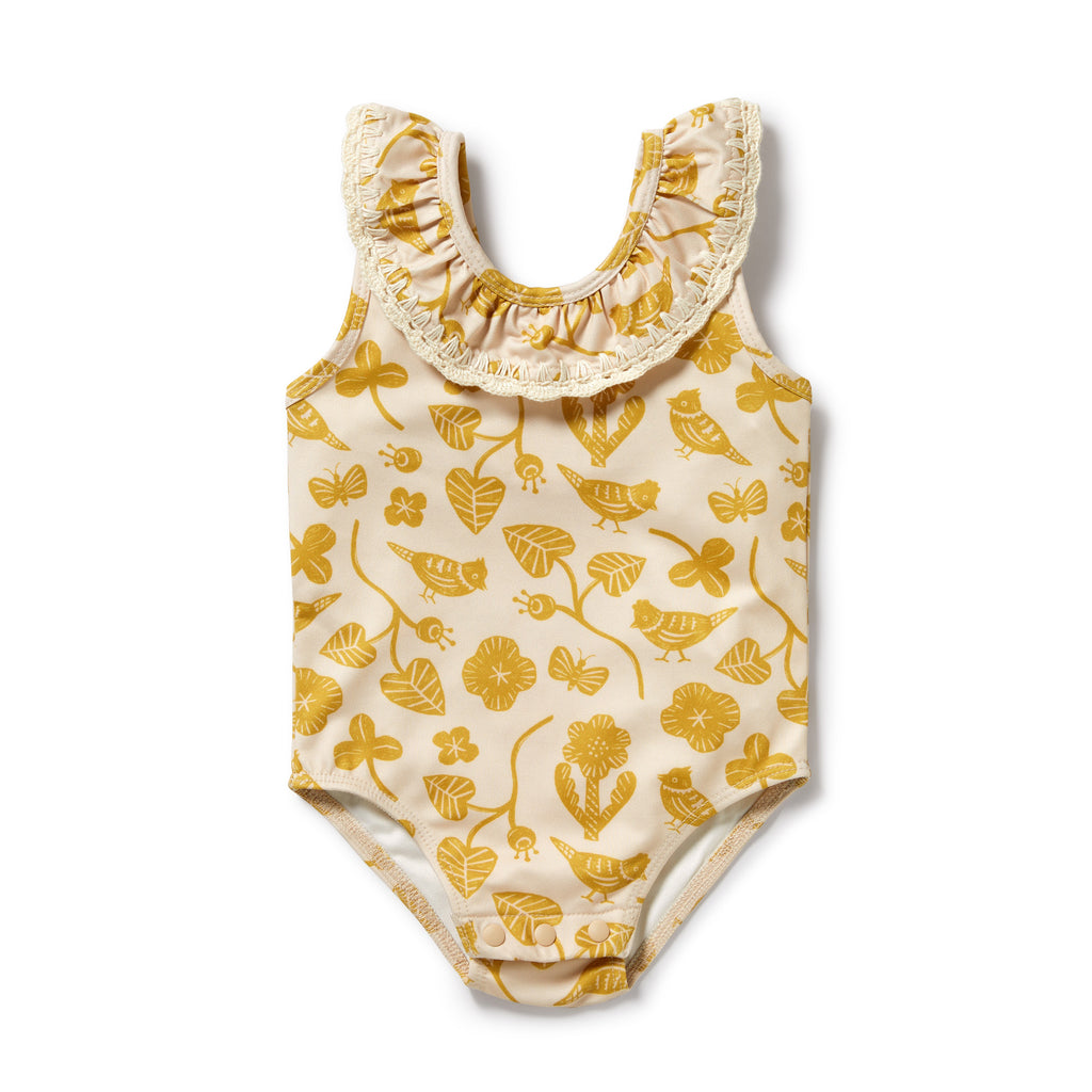 Wilson & Frenchy Goldie Floral Crochet Swimsuit