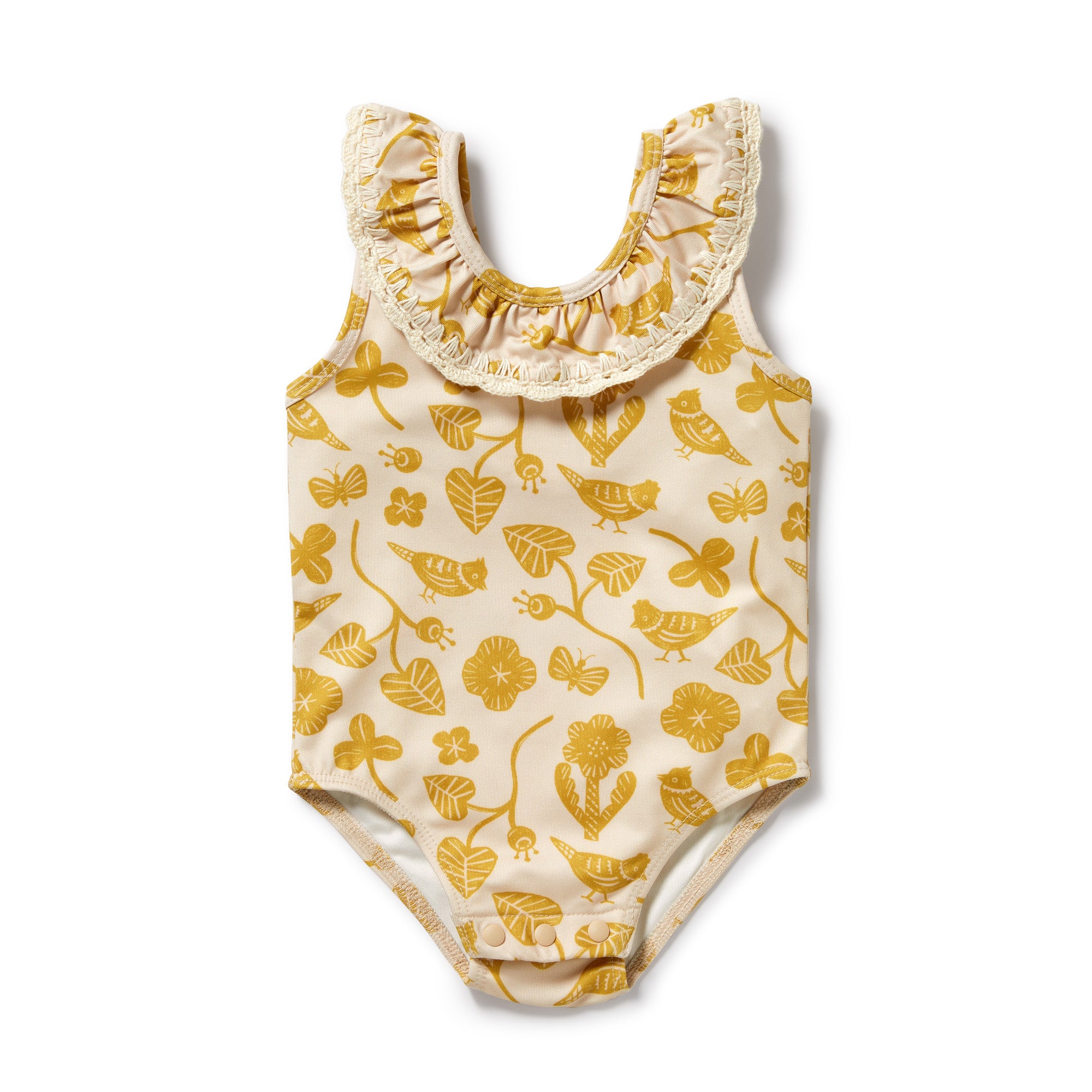 Wilson & Frenchy Goldie Floral Crochet Swimsuit