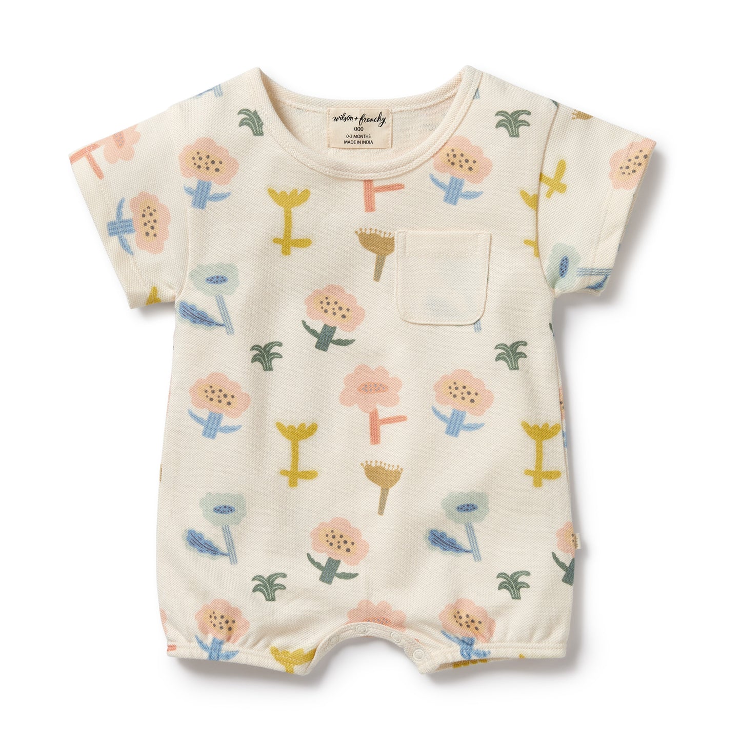 Wilson & Frenchy Flower Burst Organic Terry Growsuit