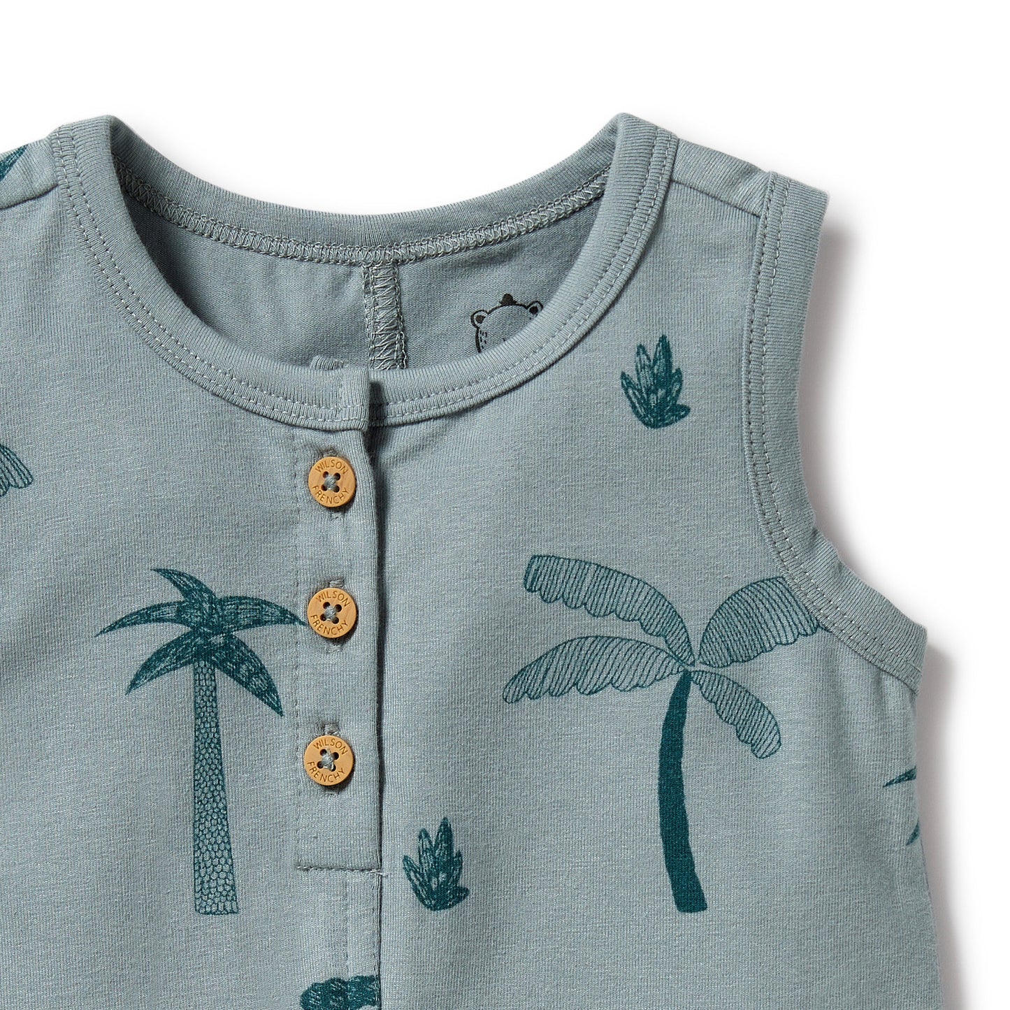 Wilson & Frenchy Palm Days Organic Henley Growsuit