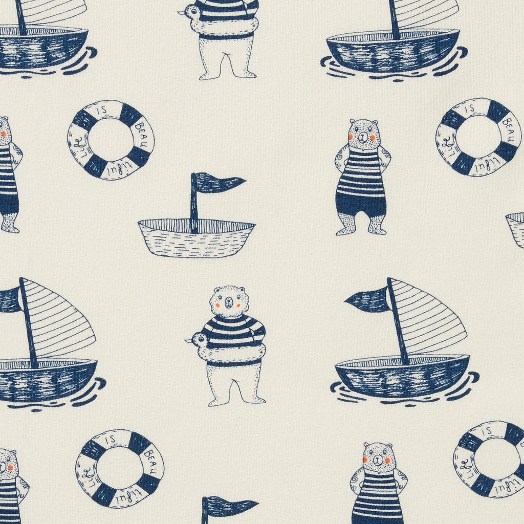 Wilson & Frenchy Nautical Bear Organic Bassinet Sheet