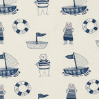 Wilson & Frenchy Nautical Bear Organic Bassinet Sheet