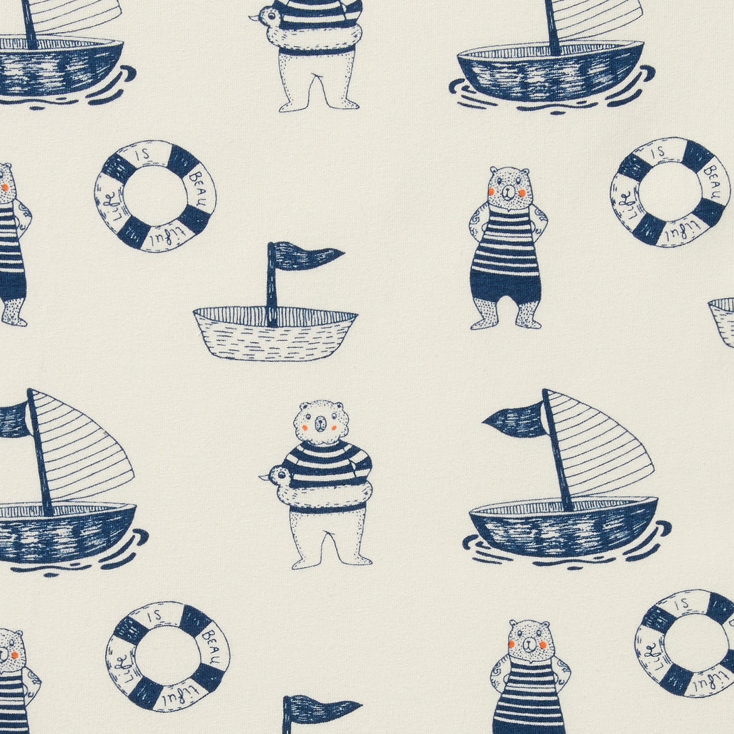 Wilson & Frenchy Nautical Bear Organic Bassinet Sheet