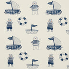 Wilson & Frenchy Nautical Bear Organic Cot Sheet