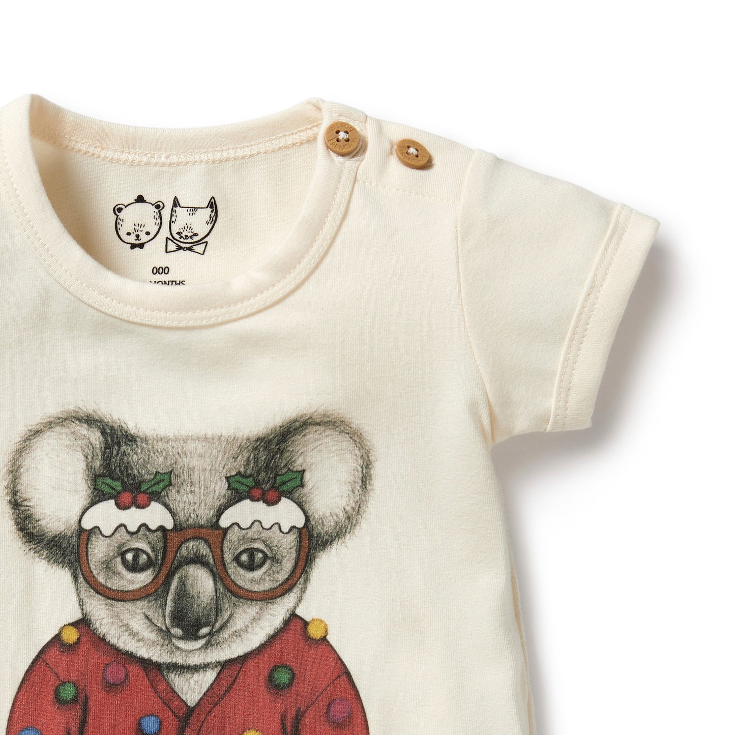 Wilson & Frenchy Koala Organic Christmas Bodysuit