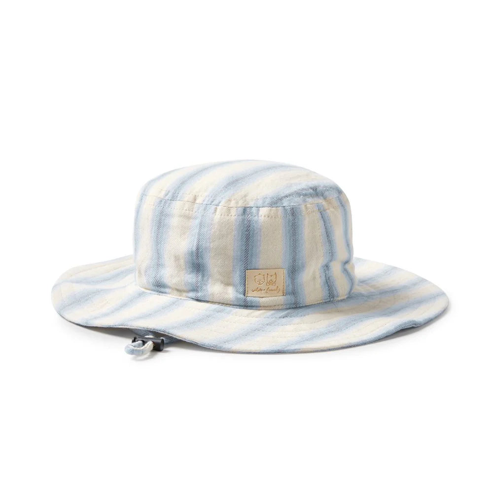 Wilson & Frenchy Deep Blue Stripe Organic Sun Hat