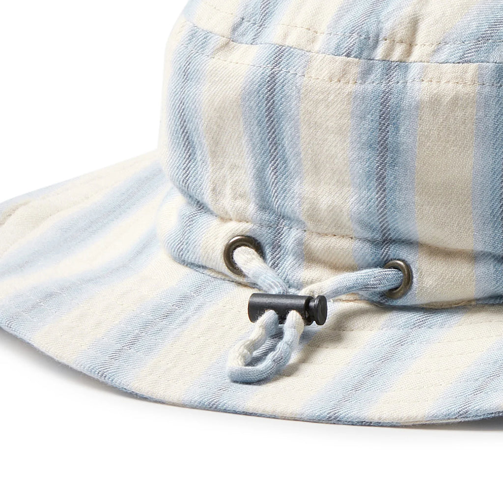 Wilson & Frenchy Deep Blue Stripe Organic Sun Hat
