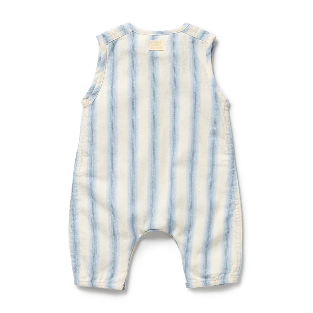 Wilson & Frenchy Deep Blue Stripe Organic Growsuit
