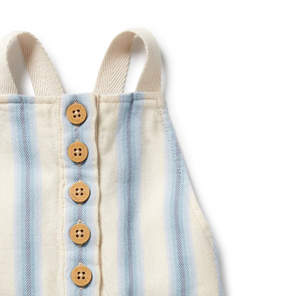 Wilson & Frenchy Deep Blue Stripe Organic Overall
