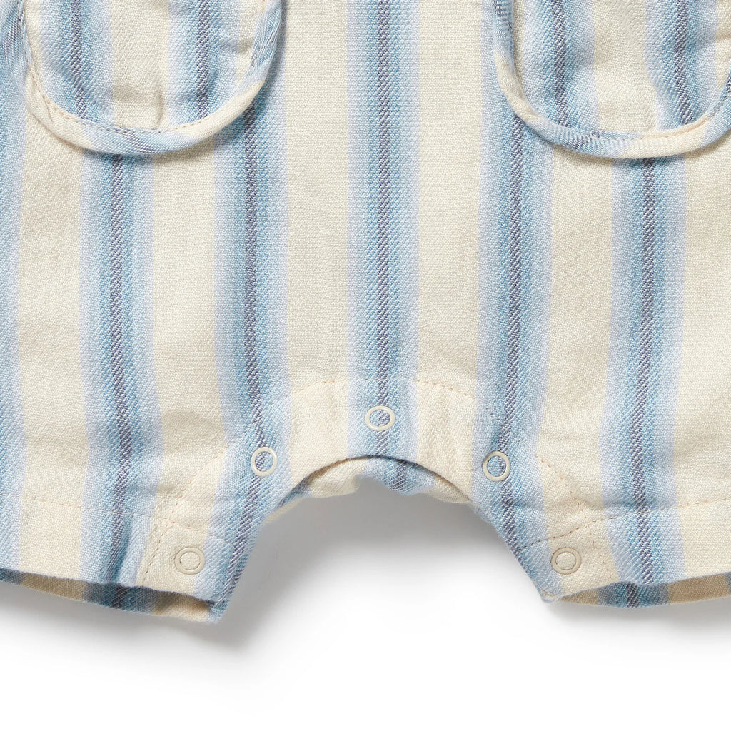 Wilson & Frenchy Deep Blue Stripe Organic Overall