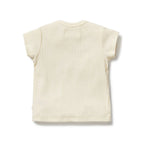 Wilson & Frenchy Lemon Leaf Embroidered Organic Tee