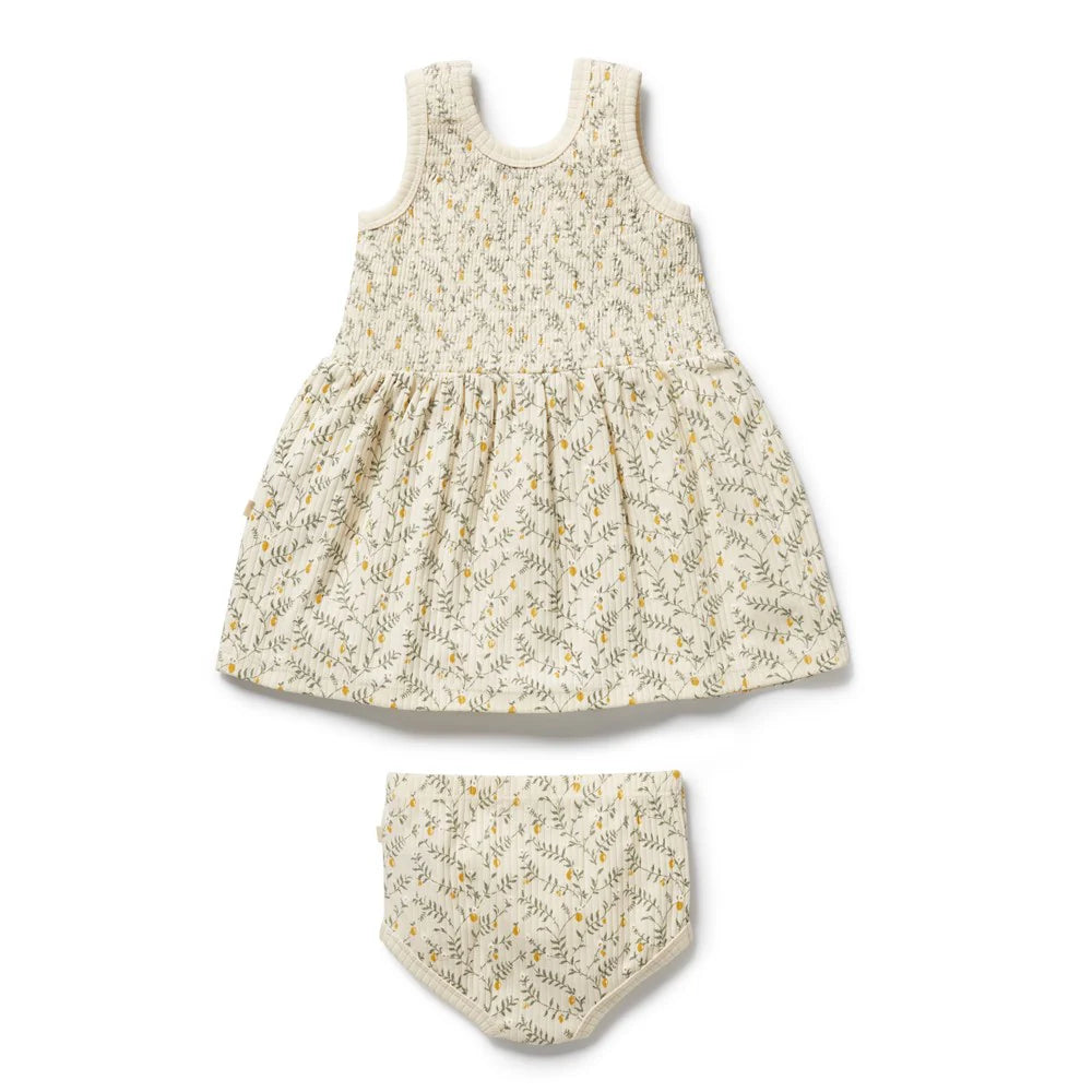Wilson & Frenchy Lemon Leaf Organic Dress Set