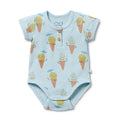 Wilson & Frenchy Frosty Friends Organic Henley Bodysuit