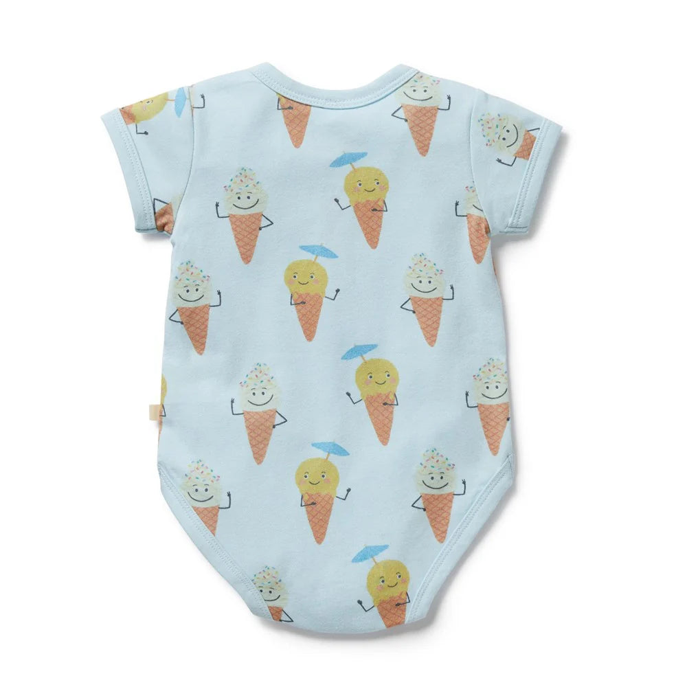 Wilson & Frenchy Frosty Friends Organic Henley Bodysuit