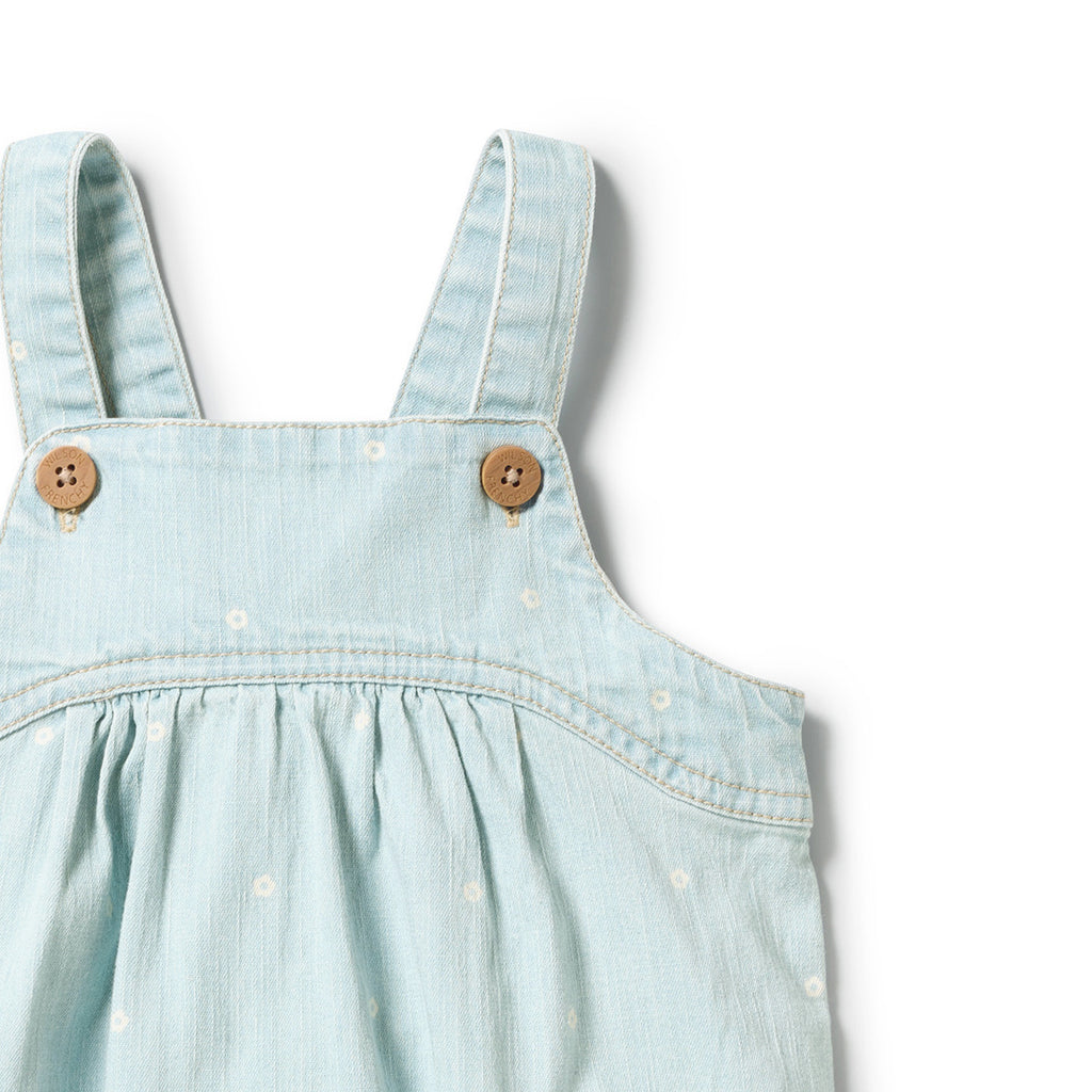 Wilson & Frenchy Ditsy Daisy Organic Denim Bodysuit