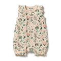 Wilson & Frenchy Sweet Bloom Organic Ruffle Zipsuit