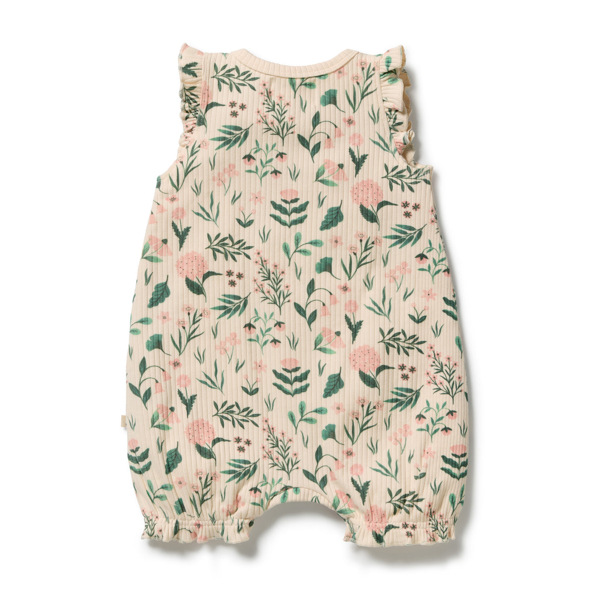 Wilson & Frenchy Sweet Bloom Organic Ruffle Zipsuit