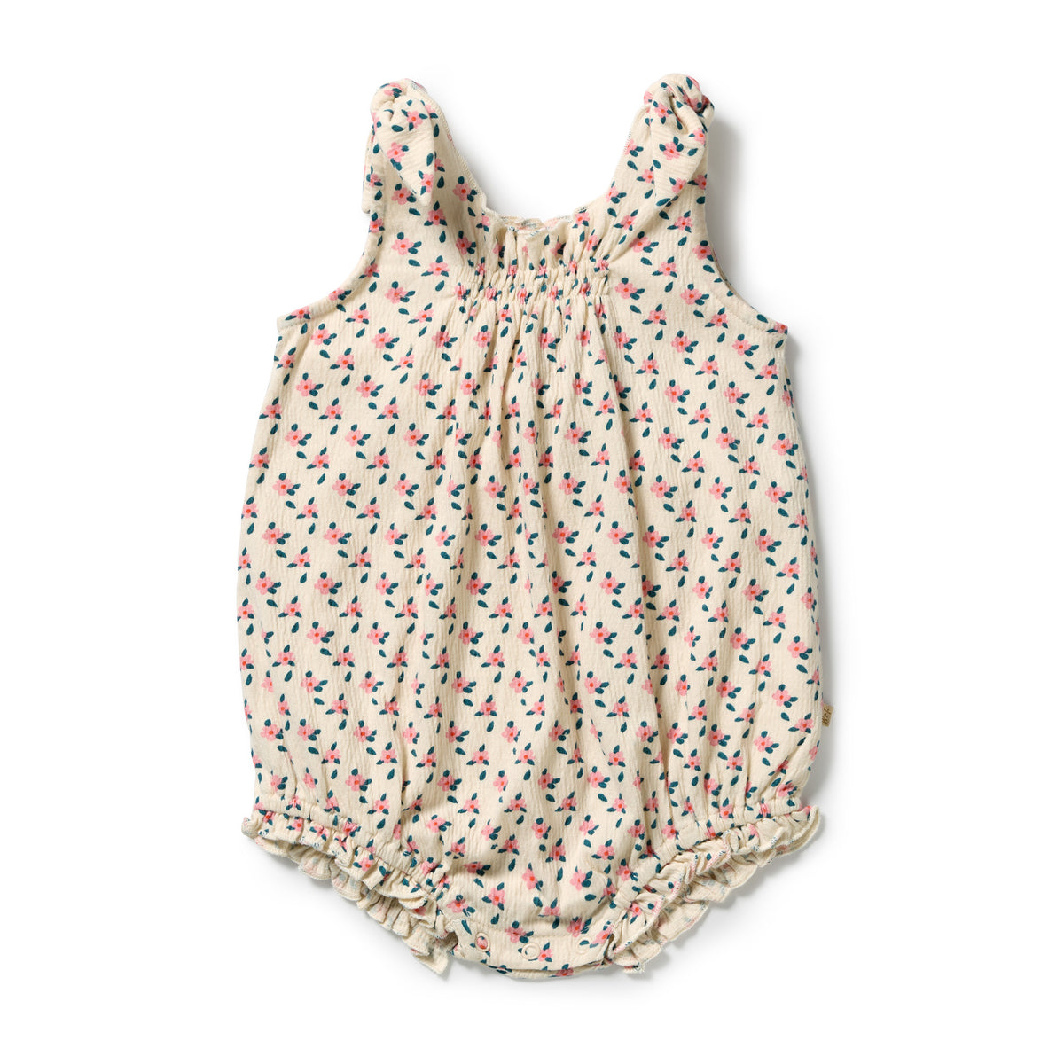 Wilson & Frenchy Little Bloom Organic Crinkle Tie Playsuit