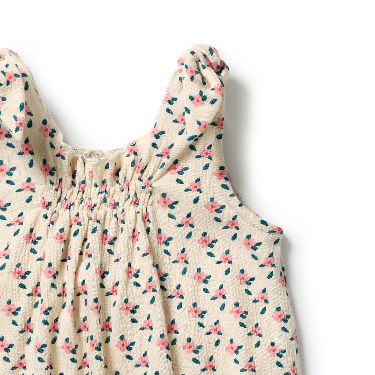 Wilson & Frenchy Little Bloom Organic Crinkle Tie Playsuit