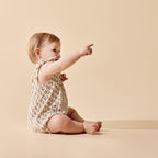 Wilson & Frenchy Little Bloom Organic Crinkle Tie Playsuit