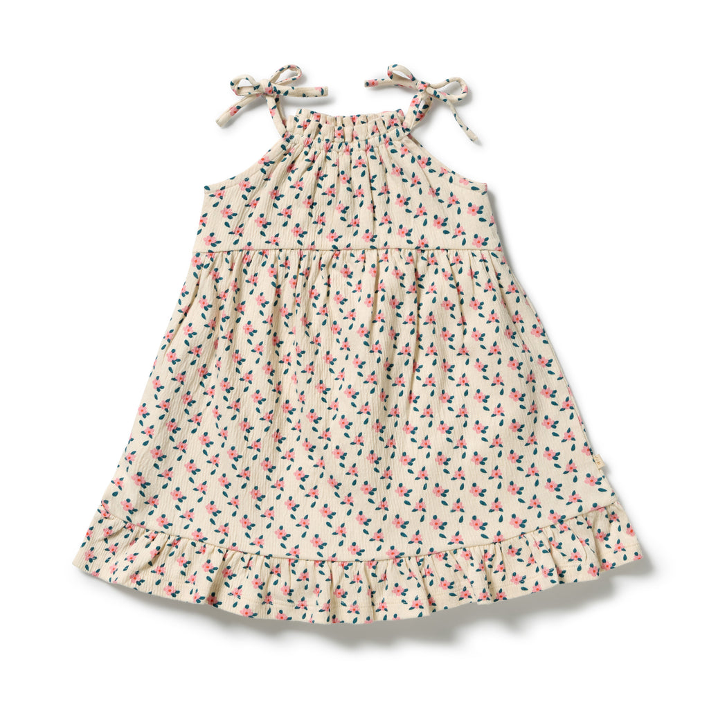 Wilson & Frenchy Little Bloom Organic Crinkle Ruffle Dress