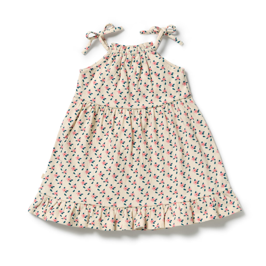 Wilson & Frenchy Little Bloom Organic Crinkle Ruffle Dress