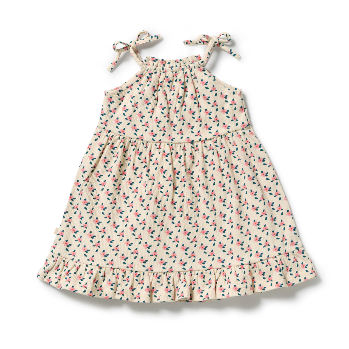 Wilson & Frenchy Little Bloom Organic Crinkle Ruffle Dress