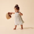 Wilson & Frenchy Little Bloom Organic Crinkle Ruffle Dress