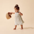 Wilson & Frenchy Little Bloom Organic Crinkle Ruffle Dress
