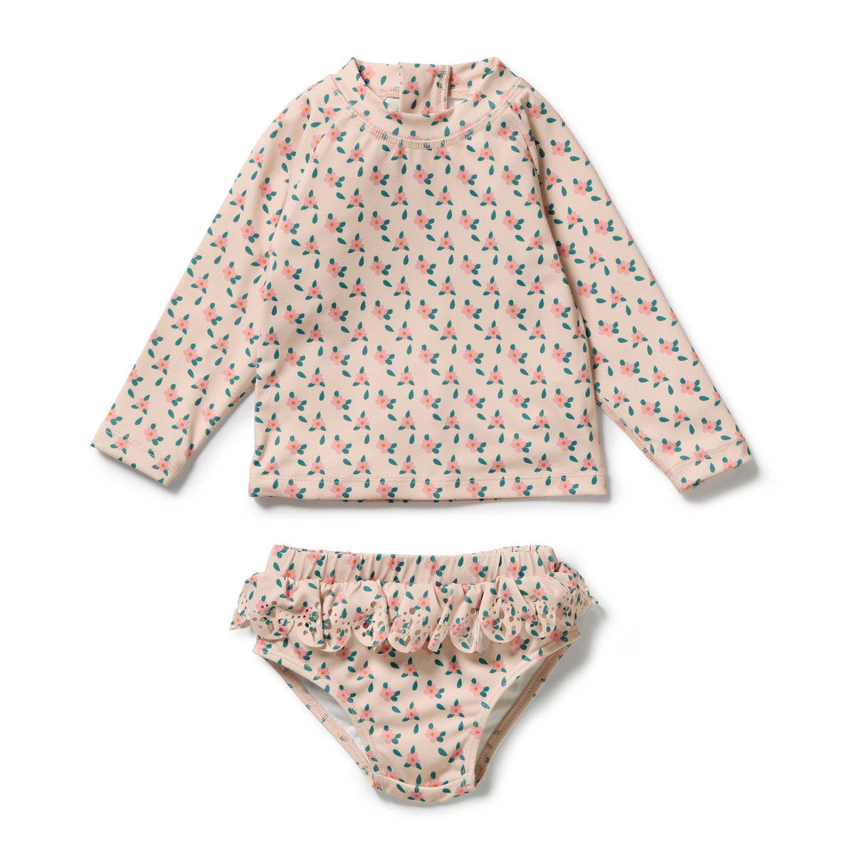 Wilson & Frenchy Little Bloom Cutwork Rashie Swim Set
