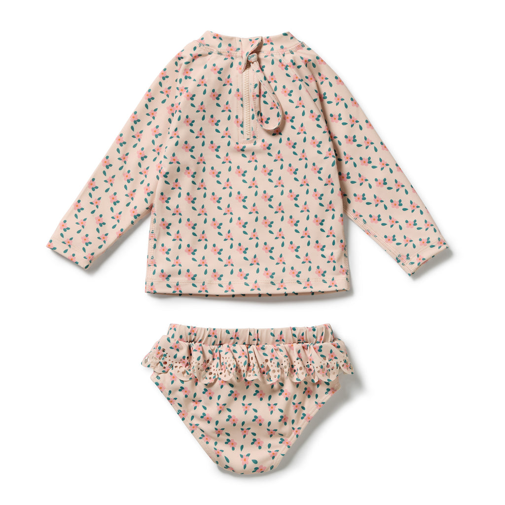 Wilson & Frenchy Little Bloom Cutwork Rashie Swim Set