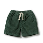 Wilson & Frenchy Moss Green Organic Cord Shorts