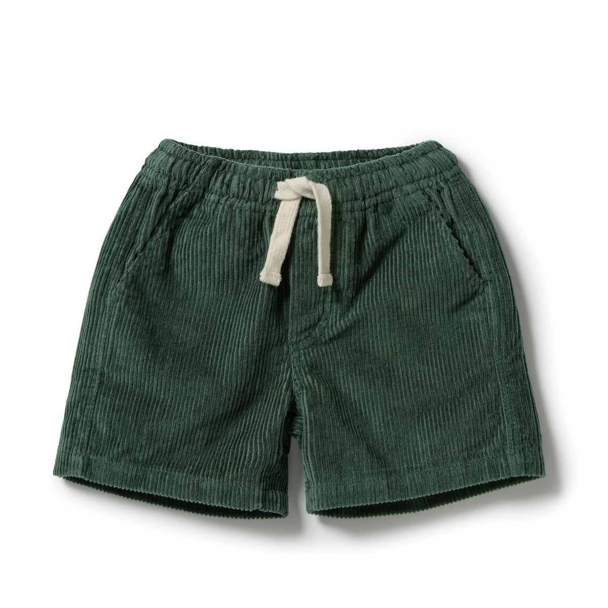Wilson & Frenchy Moss Green Organic Cord Shorts