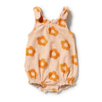 Wilson & Frenchy Daisy Glow Organic Terry Tie Playsuit