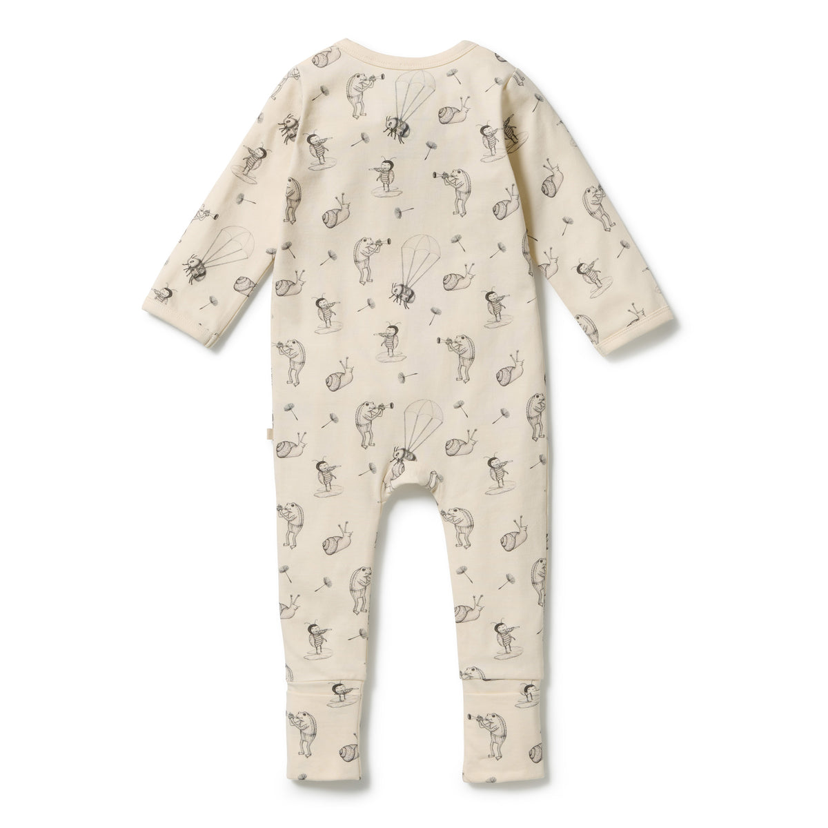 Wilson & Frenchy Whispering Willows Organic Zipsuit with Feet