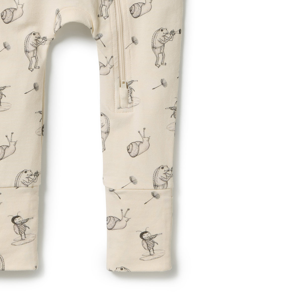 Wilson & Frenchy Whispering Willows Organic Zipsuit with Feet