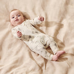 Wilson & Frenchy Whispering Willows Organic Zipsuit with Feet