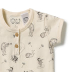 Wilson & Frenchy Whispering Willows Organic Henley Bodysuit