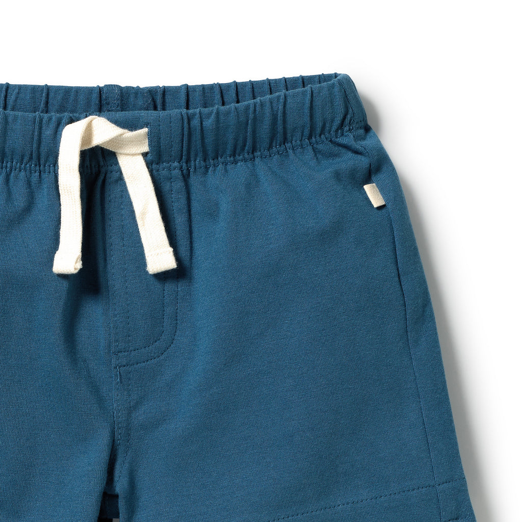 Wilson & Frenchy Bright Blue Organic Tie Front Shorts