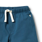 Wilson & Frenchy Bright Blue Organic Tie Front Shorts