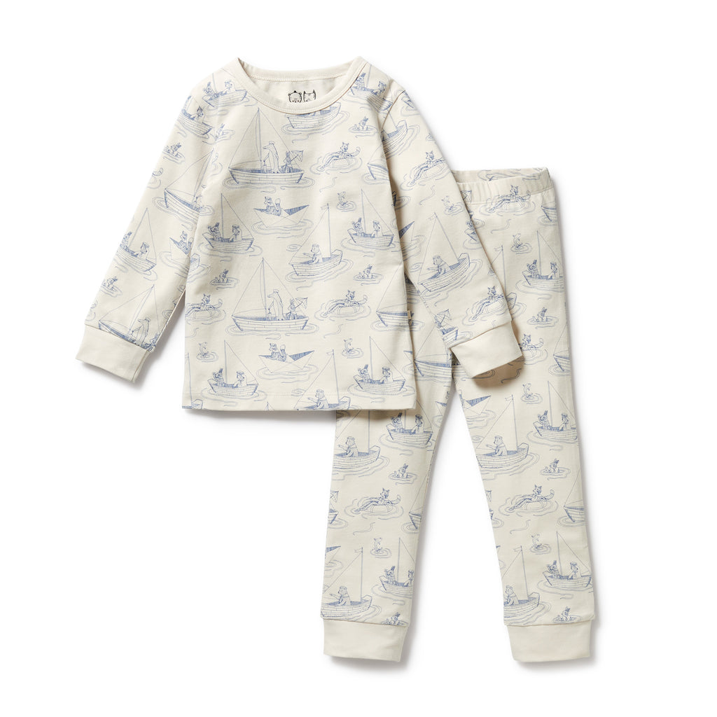 Wilson & Frenchy Sail Away Organic Long Sleeve Set
