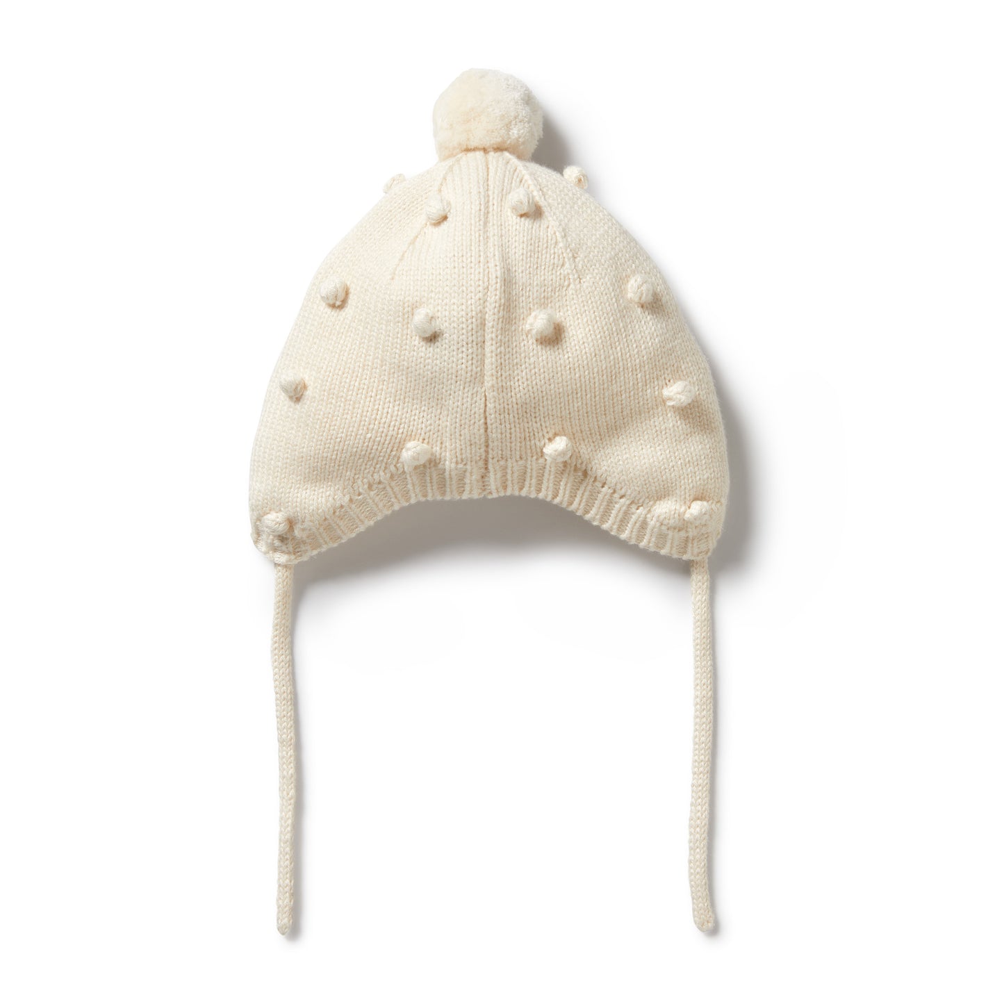 Wilson and Frenchy - KNITTED POINTELLE BONNET - ECRU
