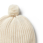 Wilson & Frenchy Knitted Ribbed Hat Ecru