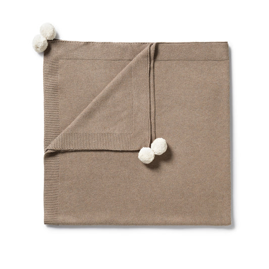 Wilson and Frenchy - KNITTED BLANKET - WALNUT
