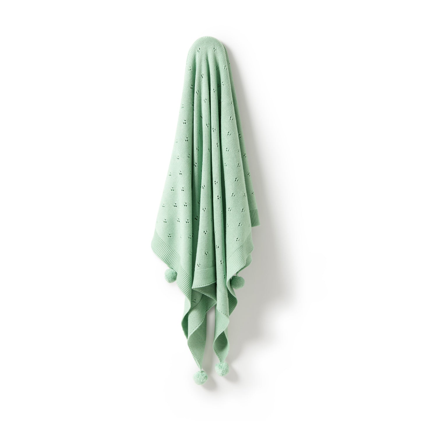 Wilson and Frenchy - KNITTED POINTELLE BLANKET - MINT GREEN