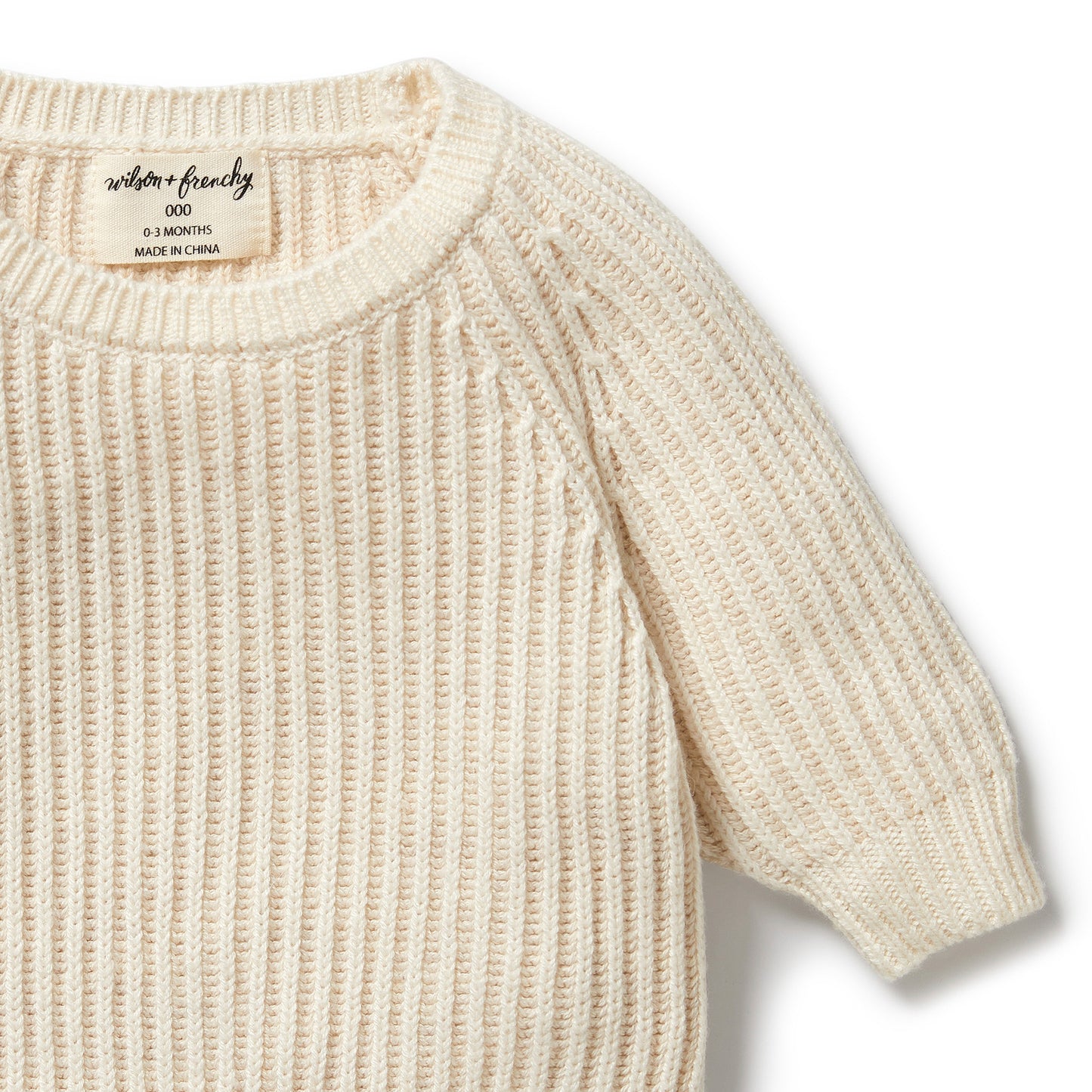 Wilson and Frenchy - KNITTED RIBBED JUMPER - ECRU