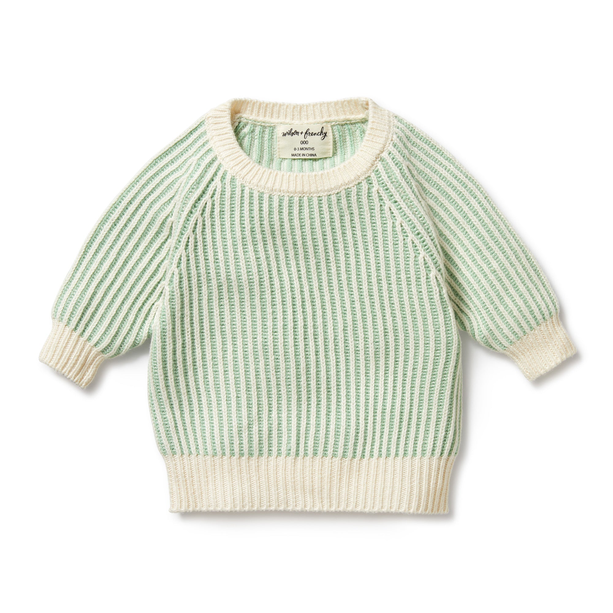 Wilson & Frenchy Knitted Ribbed Jumper Mint Green