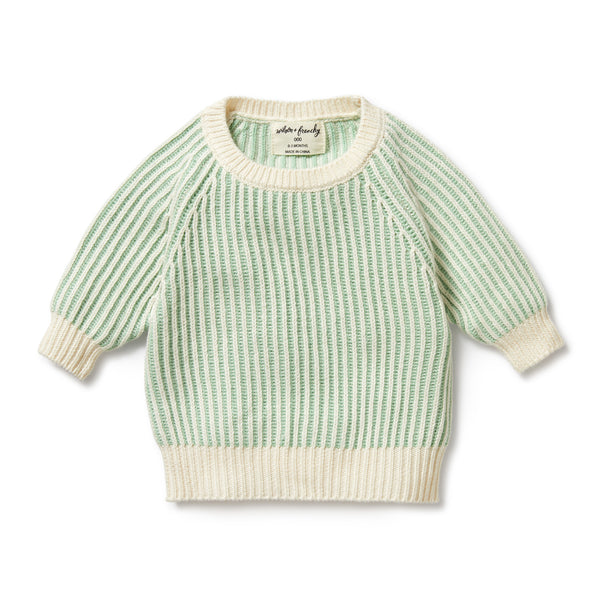 Wilson & Frenchy Knitted Ribbed Jumper Mint Green